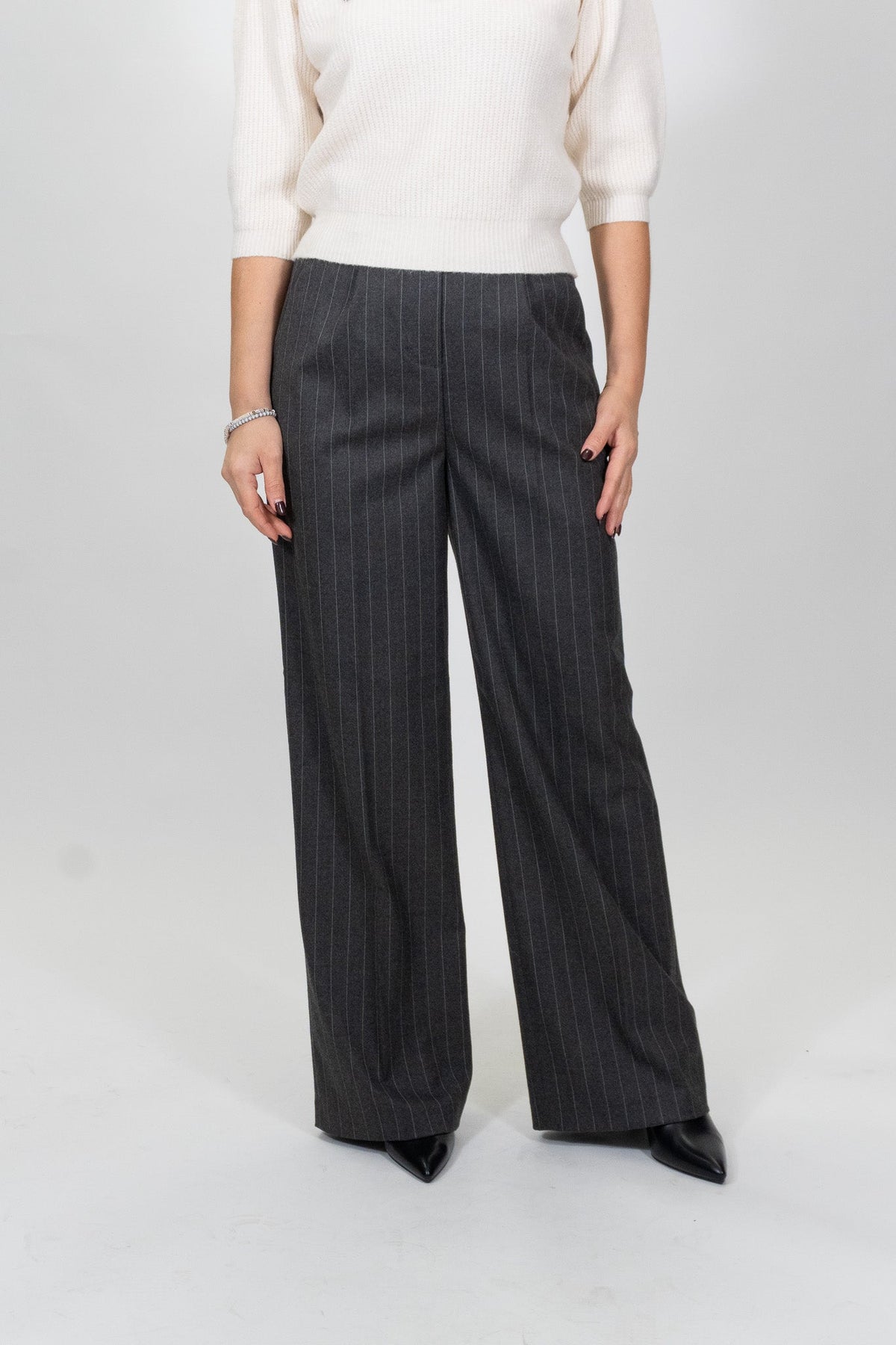 Yes Zee - Pantalone Palazzo Con Elastico In Vita - Donna - World Fashion