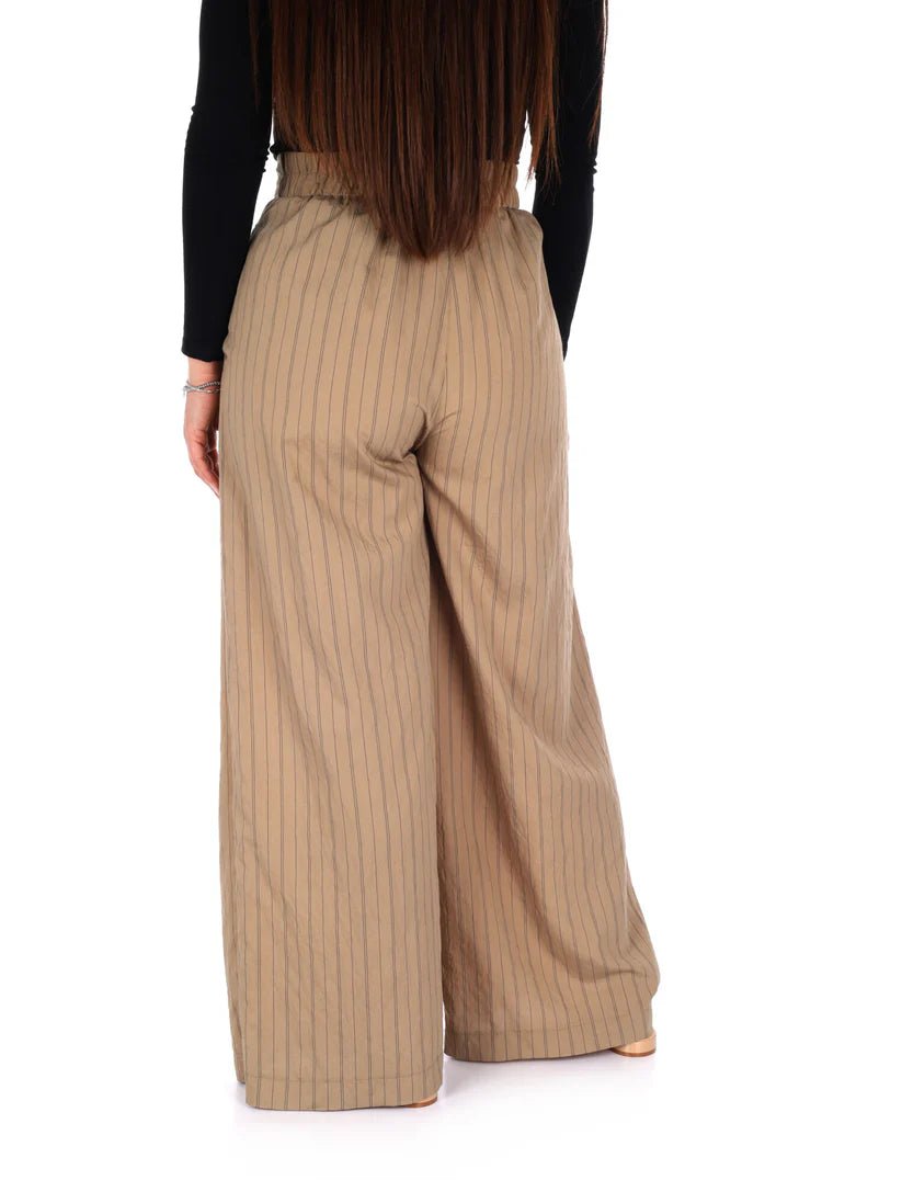 Yes Zee - Pantalone Palazzo Con Pinces - Donna - World Fashion
