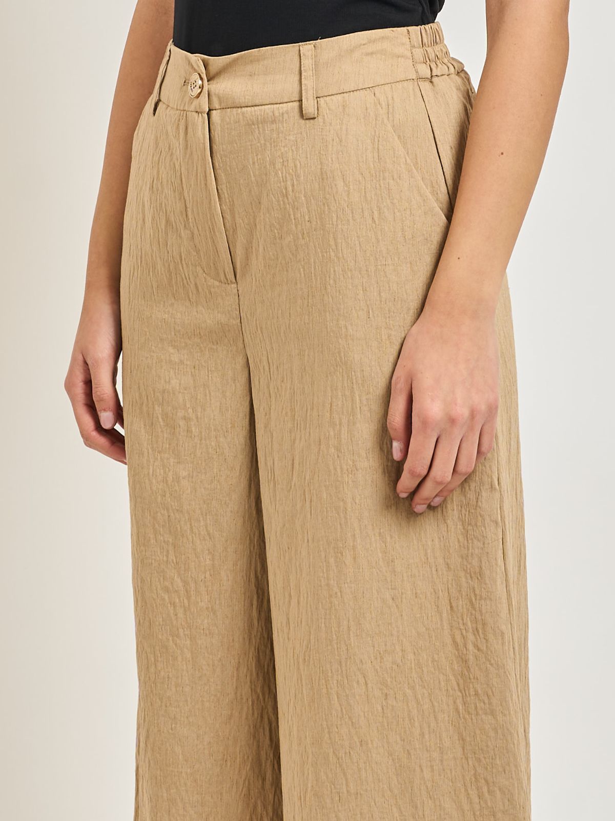 Yes Zee - Pantaloni a palazzo in misto viscosa - Donna - World Fashion