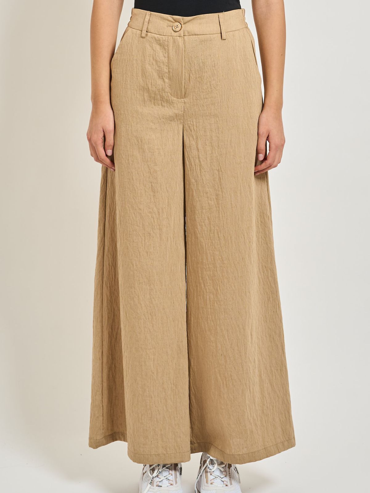 Yes Zee - Pantaloni a palazzo in misto viscosa - Donna - World Fashion
