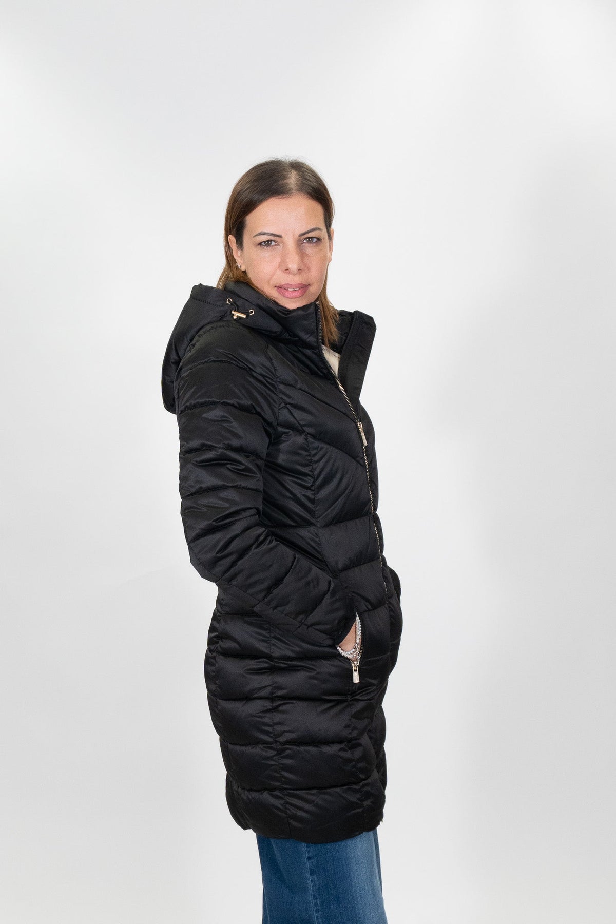 Yes Zee - Piumino Trapuntato Con Cappuccio Staccab - Donna - World Fashion