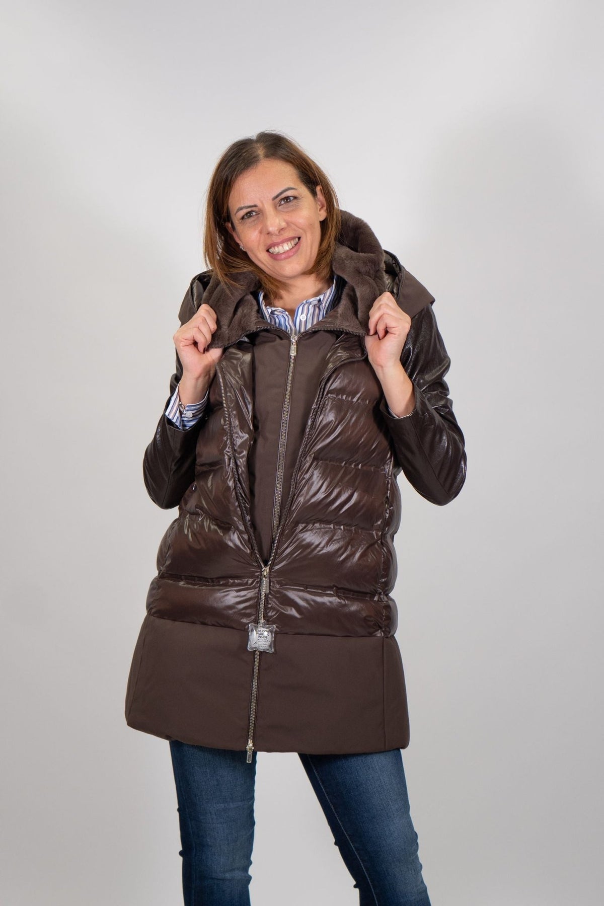 Yes Zee - Smanicato in nylon lucido - Donna - World Fashion