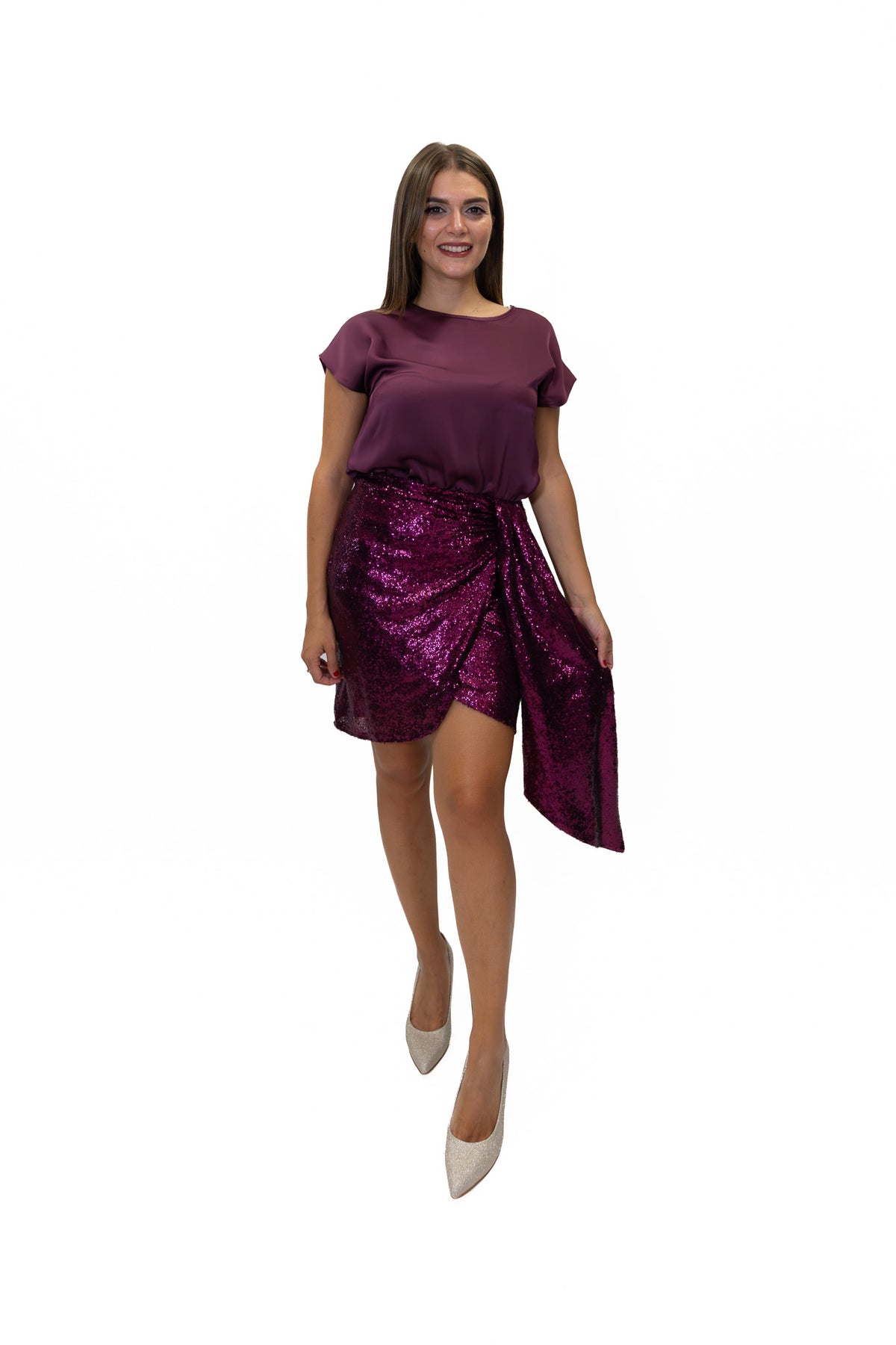 Rinascimento - Abito in Satin e Paillettes - Donna