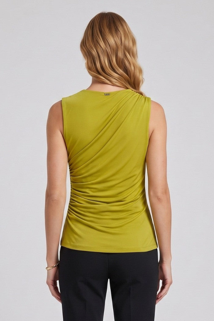 Markup - T-shirt smanicata con drappeggi - Donna