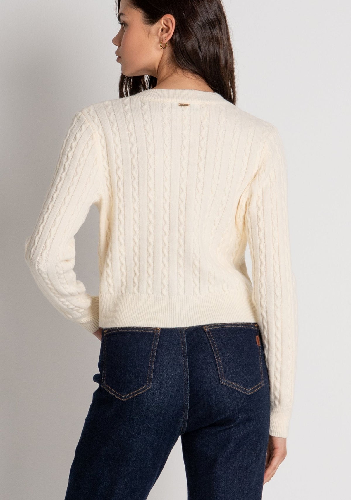 Fracomina - Cardigan regular con punto treccia - Donna
