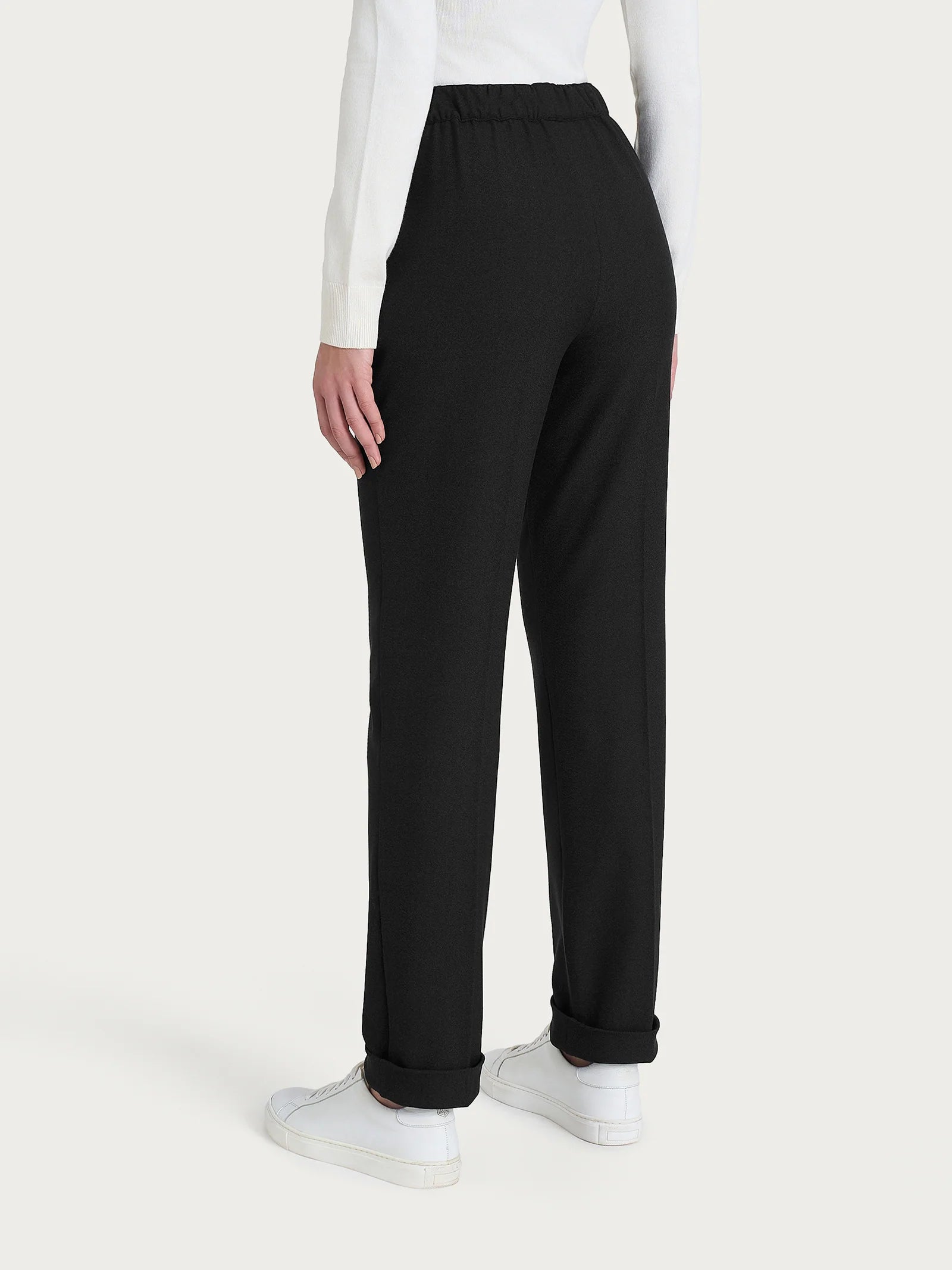 Ragno - Pantalone dritto con tasche in Flannel Twill - Donna
